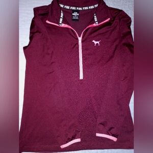 Victoria's Secret Pink/Maroon Half Zip